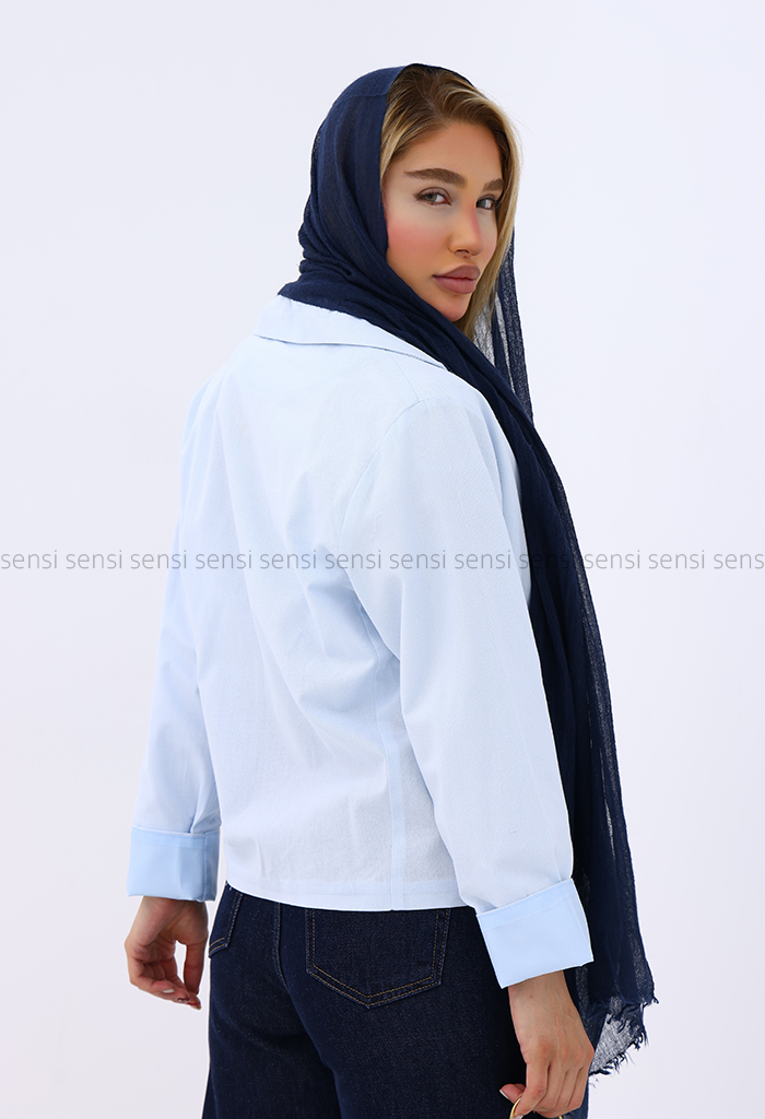کت زنانه لینن یقه انگلیسی کد1005942